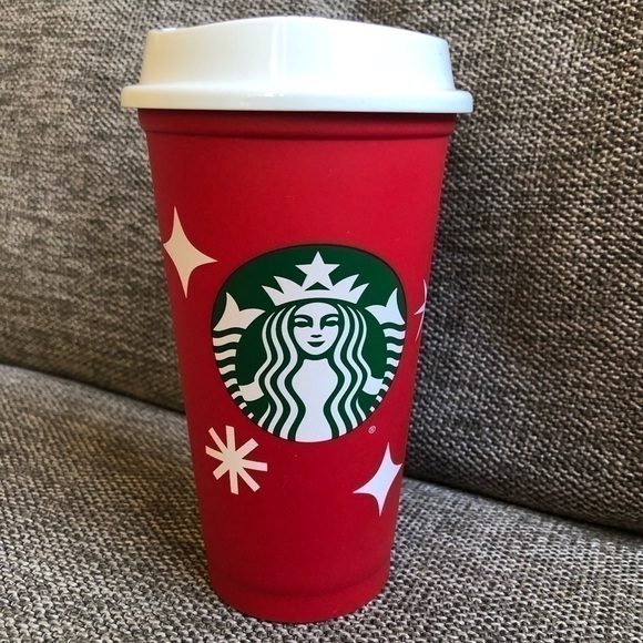 Starbucks Reusable Red Holiday Cup 16 oz Red 25 Years Christmas Holidays - Picture 7 of 10
